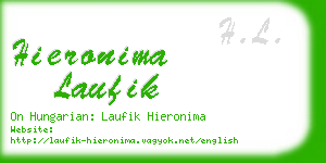 hieronima laufik business card
